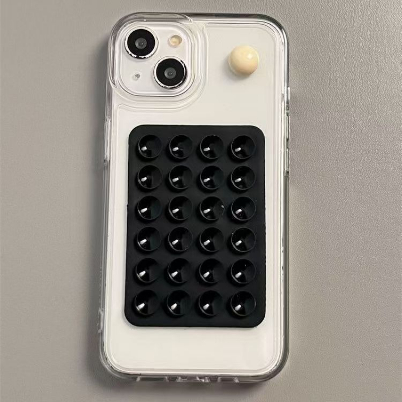 Phone Accessories - حامل هاتف سيليكون لاصق بقاعدة شفط