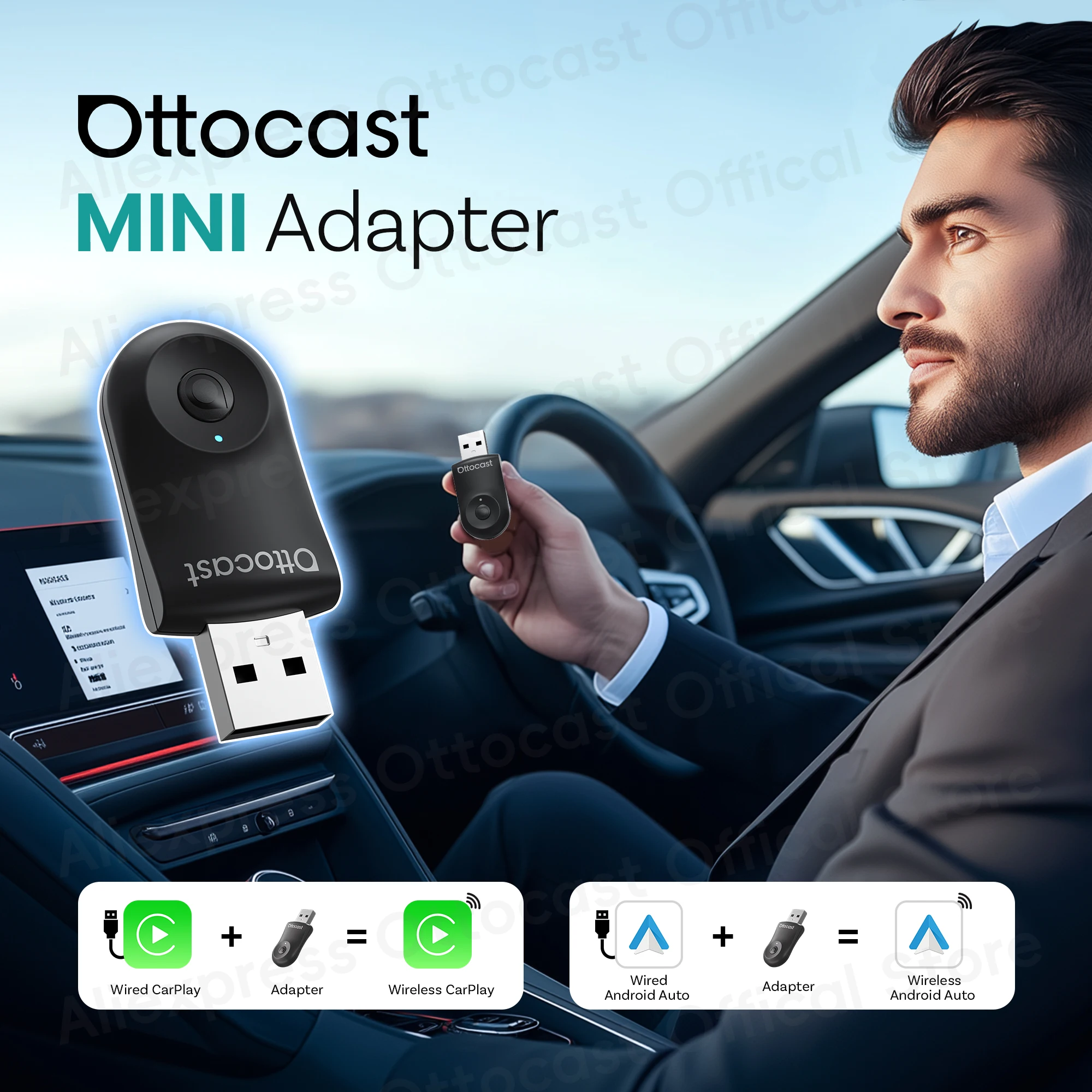 Phone Accessories Android - صندوق محول OTTOCAST MINI اللاسلكي الجديد