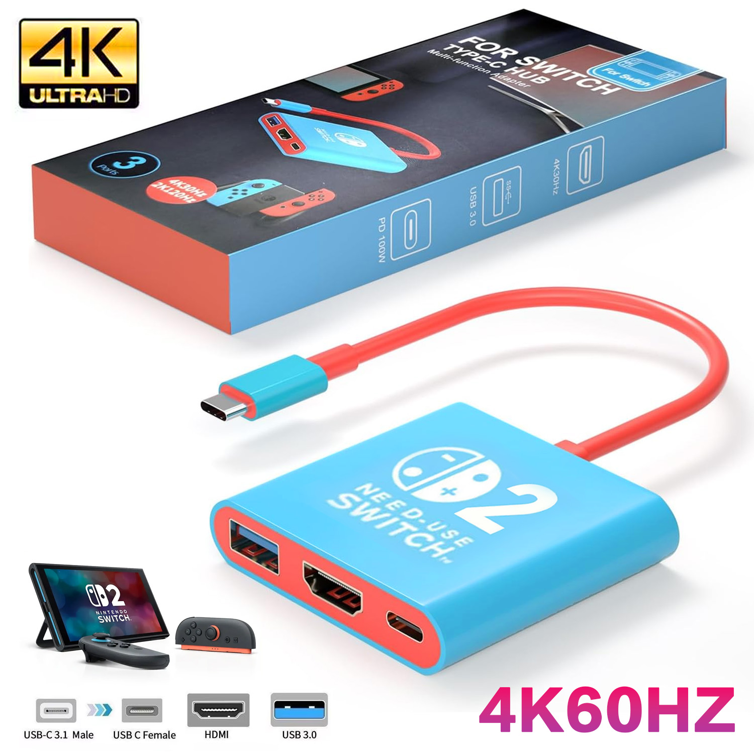 Hdmi Phone Adapter - كابل محول 4K60 هرتز من النوع