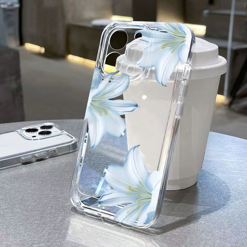 X Phone Accessories - غطاء هاتف أنيق بتصميم زهرة الزنبق