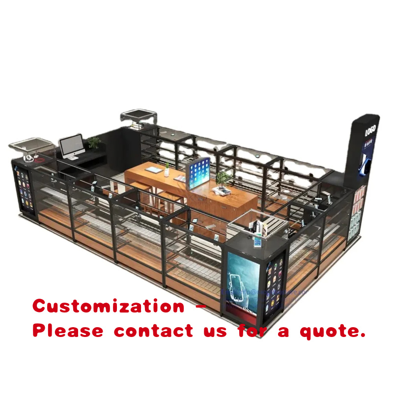 Phone Accessories Shop Design - رفوف عرض معدنية وزجاجية رخيصة مخصصة