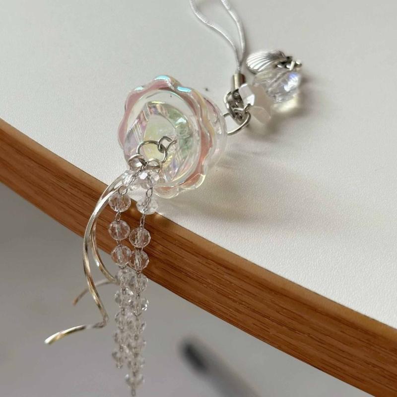 حبل هاتف مزين بالخرز مع سلسلة  - مراجعة Phone Accessories For Teen Girls وسعره