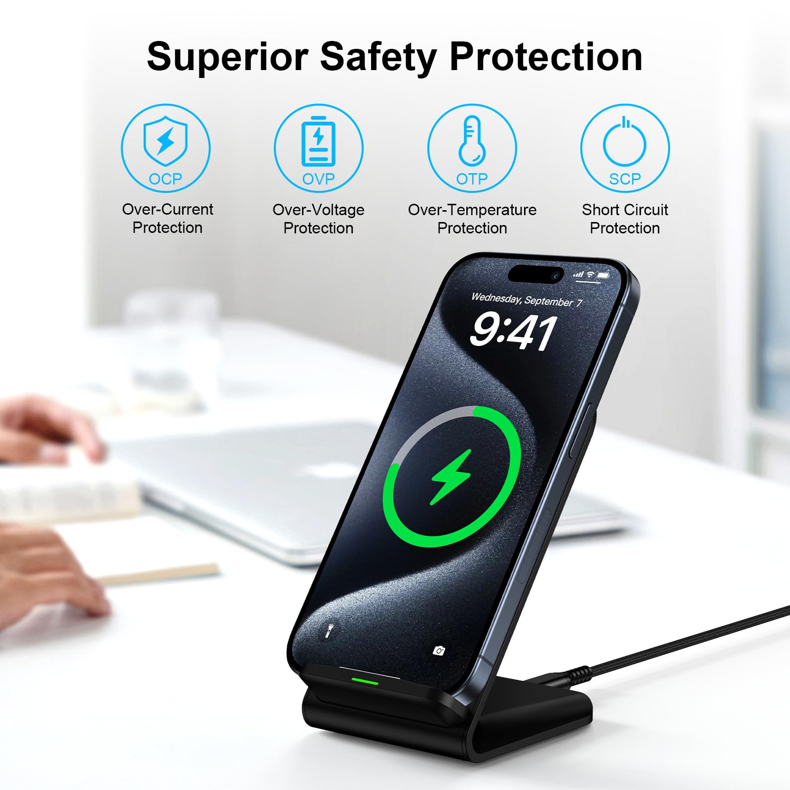 شاحن لاسلكي 15 واط مع حامل هات - مراجعة Phone Accessories Android وسعره