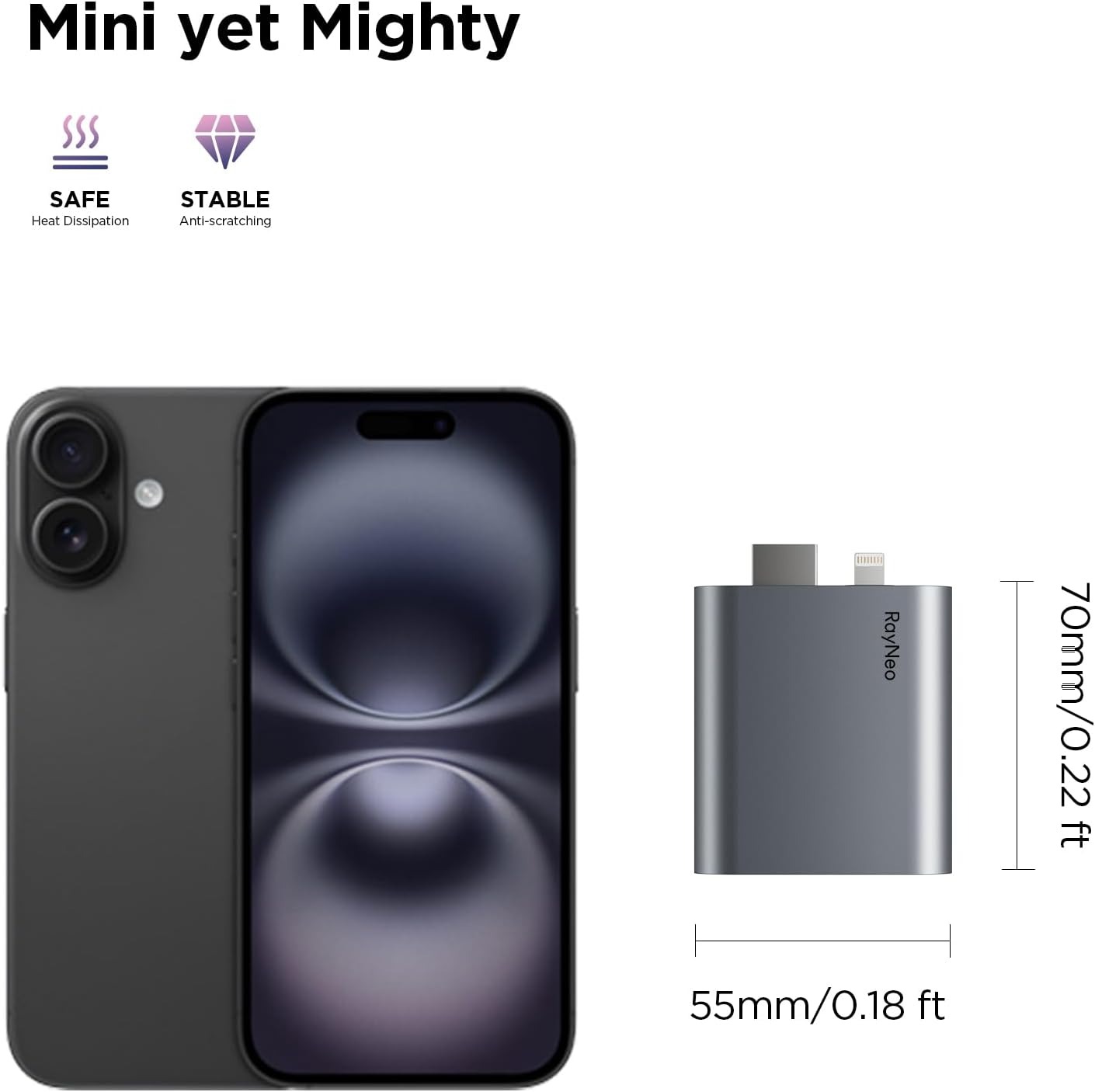 محول RayNeo HDMI لأجهزة iPhone - مراجعة Hdmi Phone Adapter وسعره