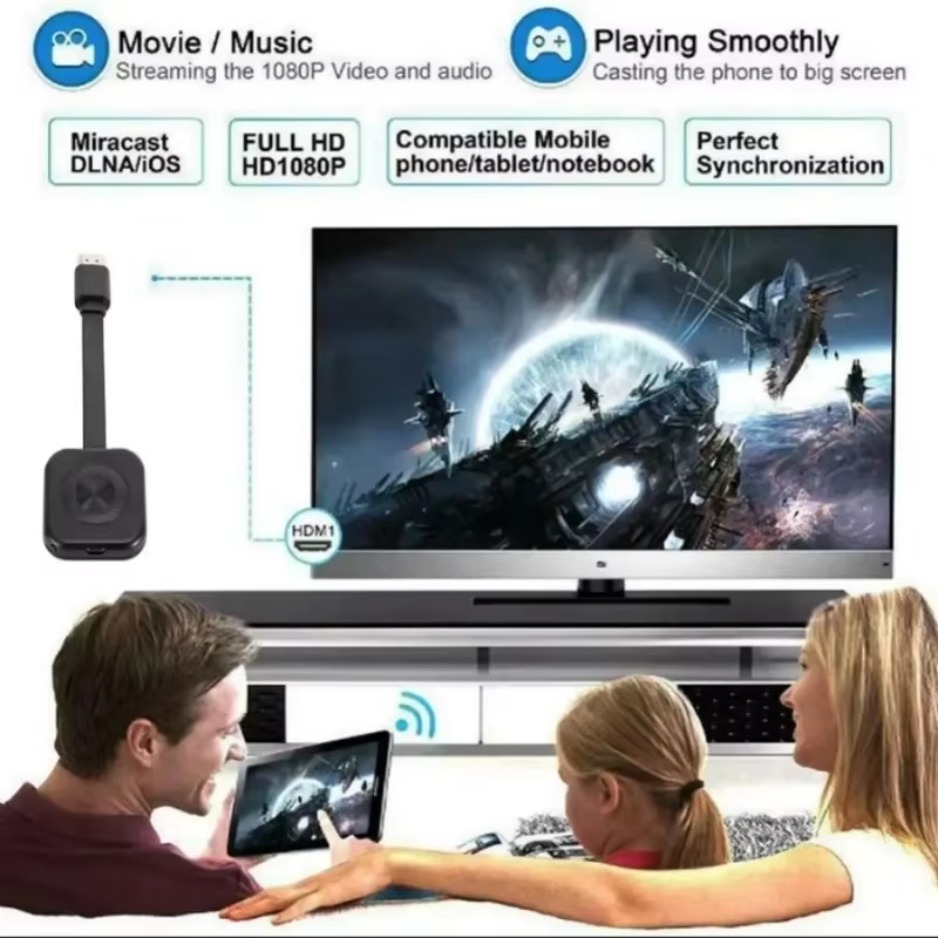 ‌ واي فاي استقبال الصوت والفيد - مراجعة Hdmi Phone Adapter وسعره