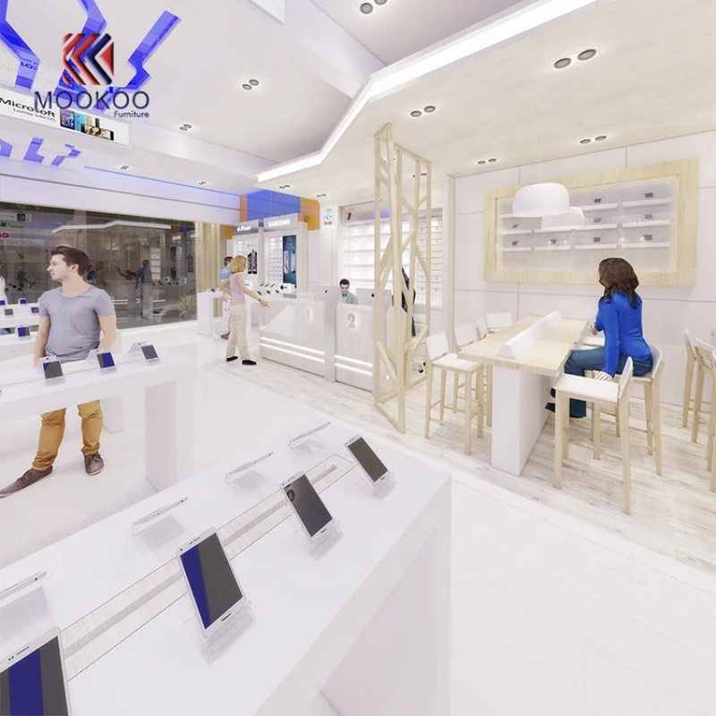 رفوف عرض مخصصة بتصميم ثلاثي ال - مراجعة Phone Accessories Shop Design وسعره