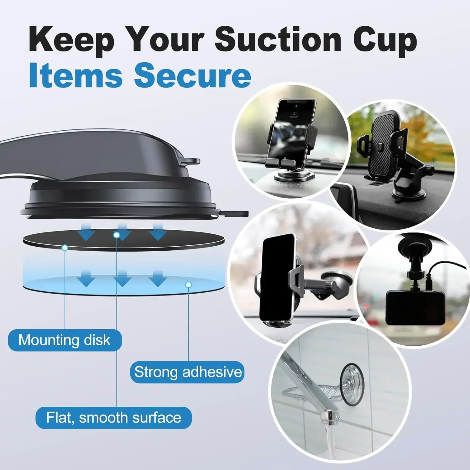 مجموعة وسادات لاصقة عالمية للو - مراجعة Phone Accessories وسعره