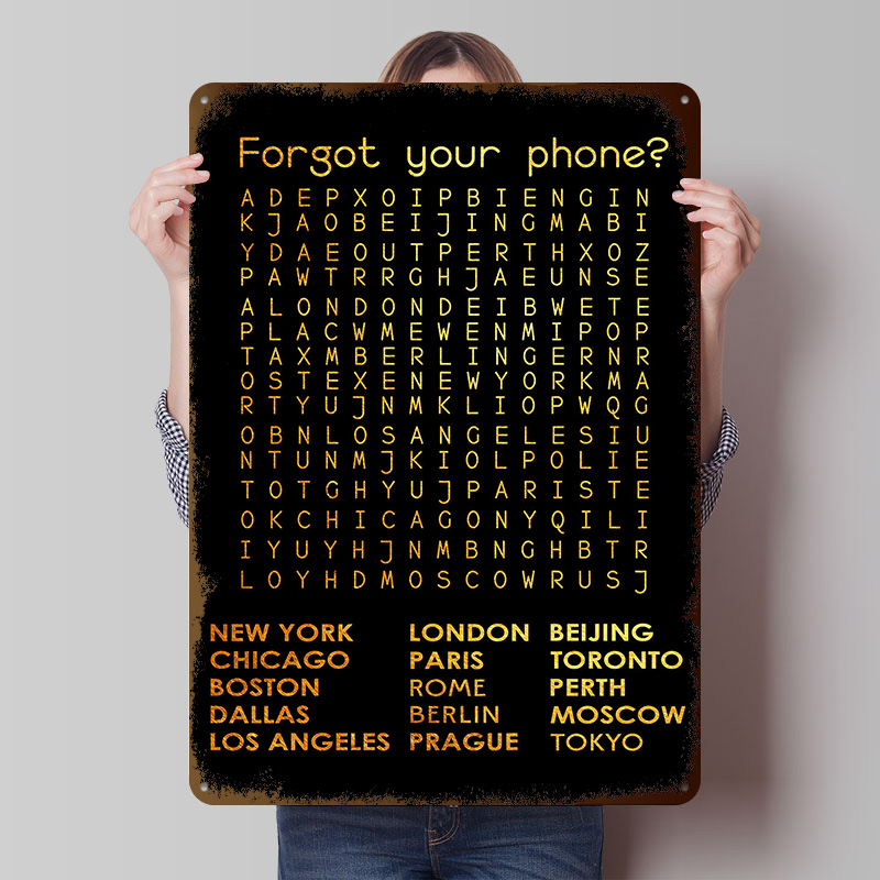 لافتة معدنية بتصميم 'هل نسكت م - مراجعة Phone Accessories Poster وسعره