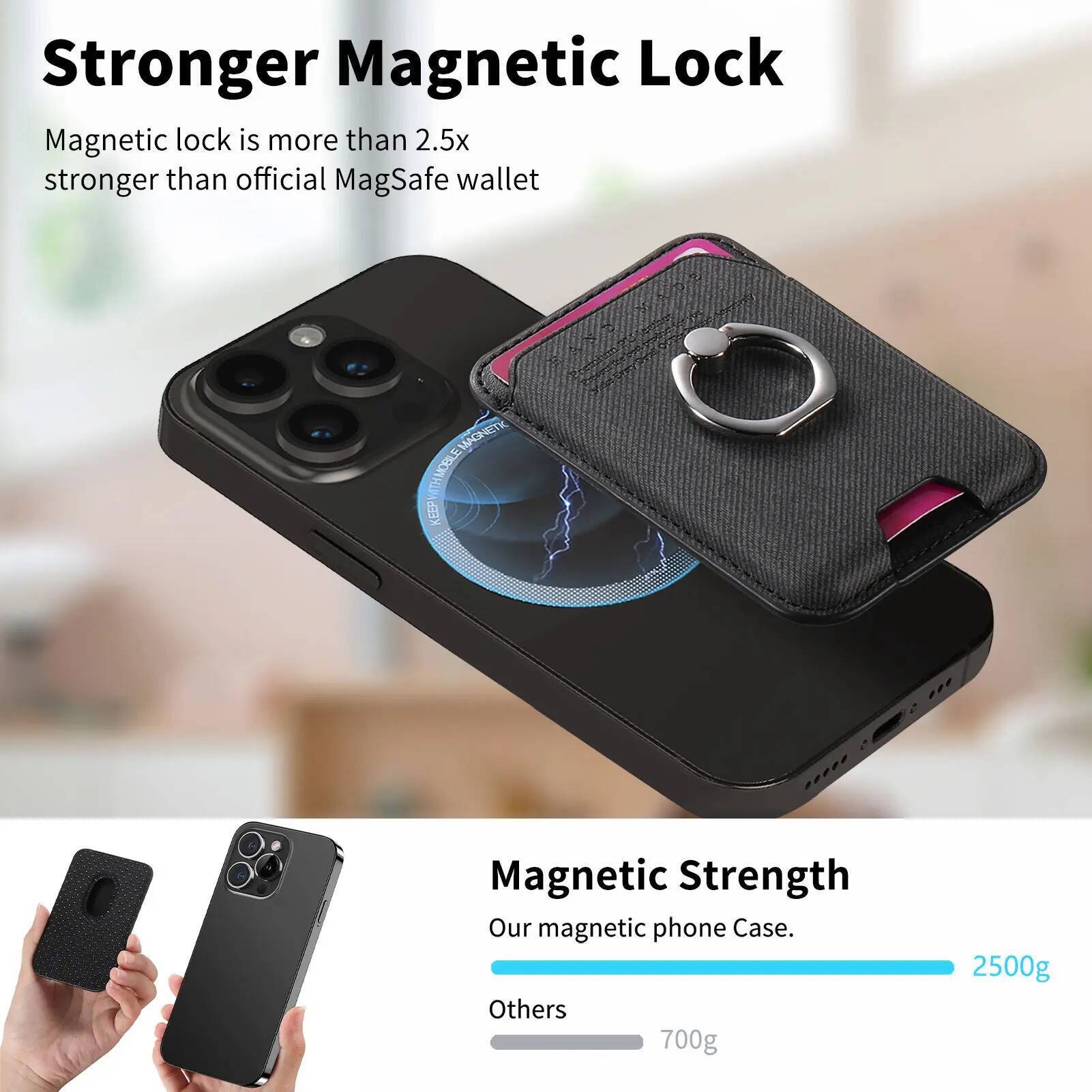 OUIO حقيبة بطاقات الهاتف غير ا - مراجعة Phone Accessories Hippers وسعره