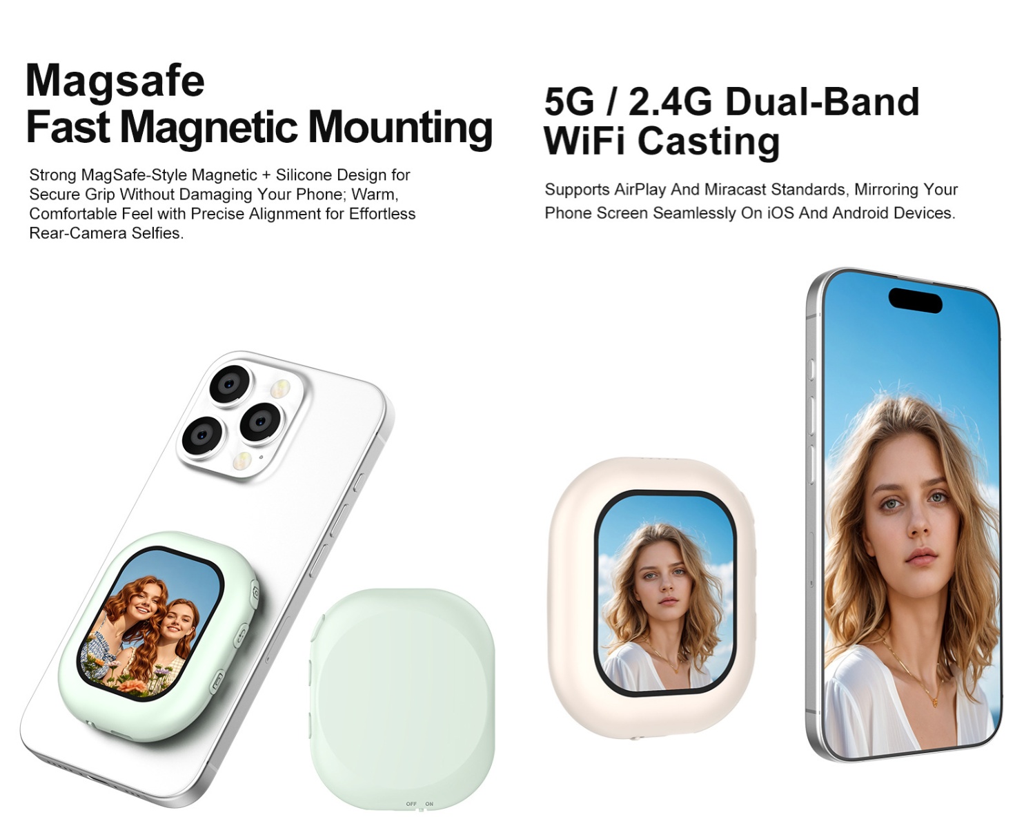 شاشة مراقبة سيلفي مغناطيسية لا - مراجعة Phone Accessories Android وسعره